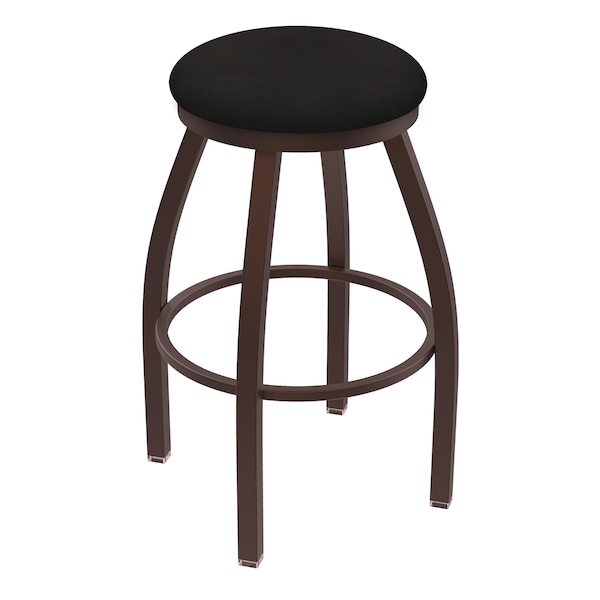 36" Swivel X-Tall Bar Stool, Bronze Finish, Canter Espresso Seat